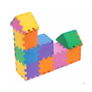Imagem de Tapete EVA Brinquedo de Montar Castelo 60 Peças 9 cm Cada Infantil Col