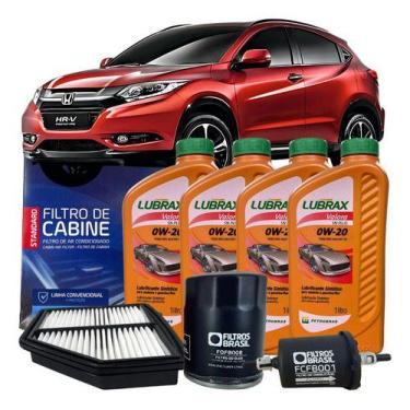Imagem de Kit troca óleo lubrax 0w20 honda hr-v 1.8 16v flex 2015/ - LUBRAX / WE
