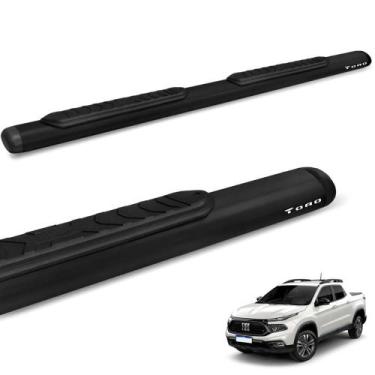 Imagem de Estribo Lateral Fiat Toro 2016 a 2026 Oblongo Oval Preto - Gtnox