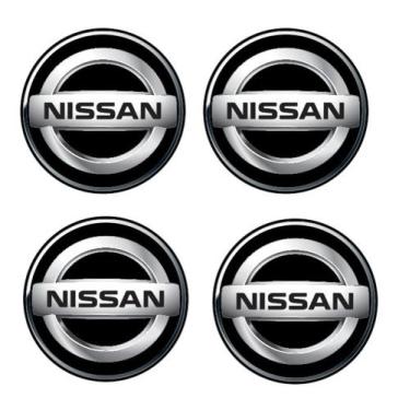 Imagem de Jogo com 4 Emblemas Botons Adesivos Resinados 48mm Carro Calotas Rodas