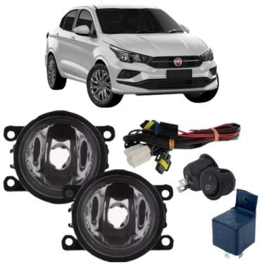 Imagem de Kit farol de milha auxiliar neblina fiat cronos 2017 2018 2019 2020 20