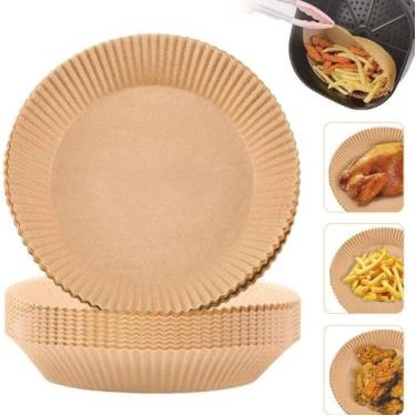 Imagem de Protetor Fritadeira Airfryer 20 Cm Kit com 50 Papéis Descartáveis Form