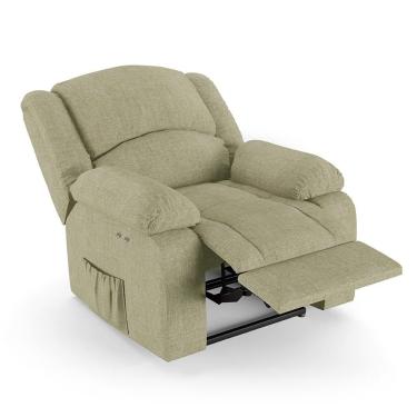 Imagem de Poltrona Do Papai Reclinável Pietra Power Touch Massagem Fh9 Linho Bege - Mpozenato