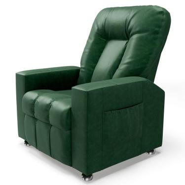Imagem de Poltrona Do Papai Reclinável Para Cinema Praddo Fh9 Pu Verde - Mpozenato