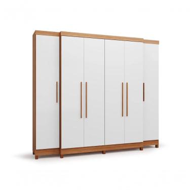 Imagem de Guarda Roupa Casal Imperial Casal 6 Portas Giratórias 6 Gavetas em MDP com Nichos Inter...