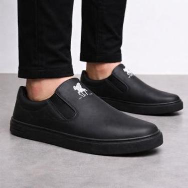 Imagem de Tênis Casual Masculino Slip On Calçe Facil Polo CWB Adulto e Infantil Street 02-Masculino