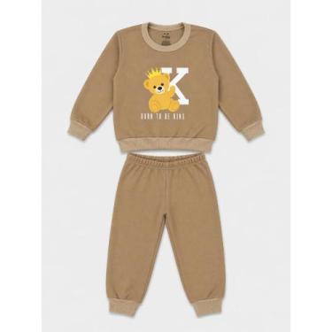Imagem de Conjunto Infantil Mini Urban Style Moletom Peluciado Menino Inverno - 
