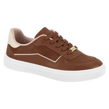 Imagem de Tenis Moleca Casual Camurça Conforto - Feminino - Marrom-Feminino