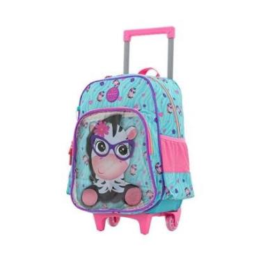 Imagem de Mochila Carrinho Azul Kids Baby Animals | Luxcel-Unissex
