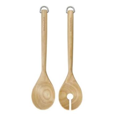 Imagem de Kit Salada KitchenAid 2 Peças Madeira Bétula Ecológica Utensílios Cozi