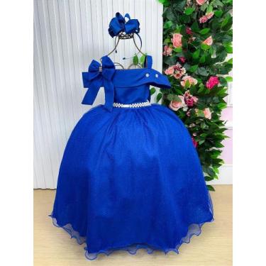 Imagem de Vestido Longo Doce Elegância Azul Royal - Banana Club, Dark blue, 1