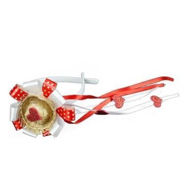 Imagem de Mini Chapéu de Palha Com Tiara Para Festa Junina Coração - Piffer