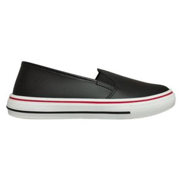Imagem de Tenis Sapatenis Feminino Slip On Moleca Calce Facil 5796.200, Preto, 3