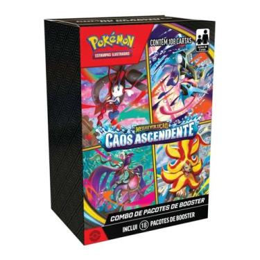 Imagem de Pokémon Combo Pacotes De Booster Caos Ascendente ME04 108 Cartas