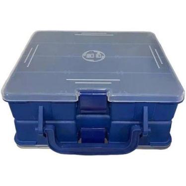 Imagem de Estojo hi duplo 19x18x8,5 cm ed-24-a, Azul