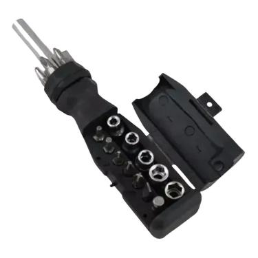 Imagem de Jogo de Chaves Intercambiáveis Soquete Bits Philips Torx 18 Peças Preto Startools