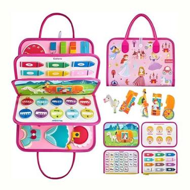 Imagem de Maleta Educativa Infantil Princesas Brinquedo Pedagógico - Genérico