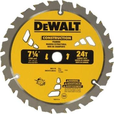 Imagem de Disco De Serra Circular 184mm 24 Dentes para madeira Dewalt Dw3178
