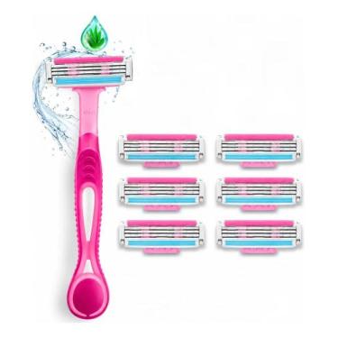 Imagem de Kit 6 Depilador Feminino Gillete Venus Suave Aloe Vera