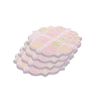 Imagem de Conjunto Lyor 4 Porta Copos Floral 10cm Cerâmica 220942