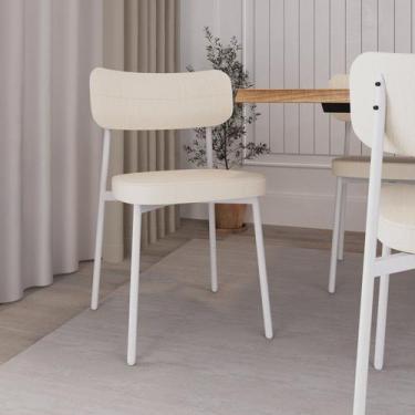 Imagem de Cadeira Alloa Fixa com 4 Pés 50 x 44,7 x 83,8 cm com 1 Unidade Branco/