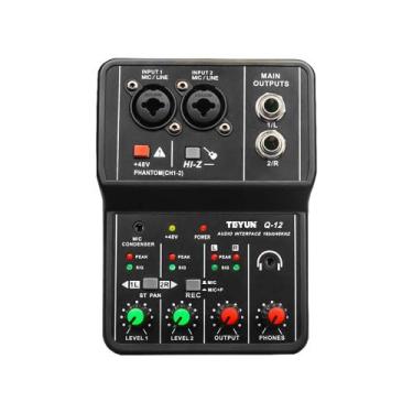 Imagem de Mesa De Som Interface De Audio Mixer Vedo Q-12 Gravação Profissional, 