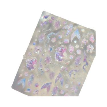 Imagem de Adesivos De Unha 3D De Estrela-do-mar Fofos, Decorações Adesivas De Bo