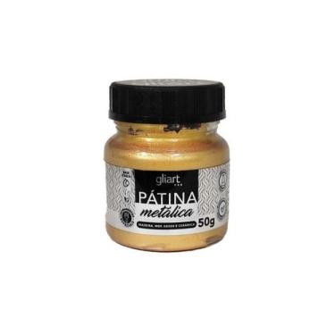 Imagem de Patina Metalica Gliart P/ Mdf Gesso Ceramica Selecione a Cor, OURO RIC