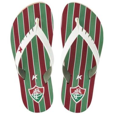 Imagem de Chinelo Kenner Fluminense Red Masculino - Vermelho e Verde - 39, 39