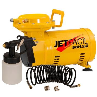 Imagem de Compressor Jet Fácil 1-3CV com Deslocamento Teórico de 45L-MIN e Bivolt na Cor Preta Schulz