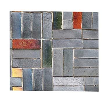 Imagem de WSWJDW Decoração da casa 3D PVC Papel de parede de grãos de madeira Papel de parede de pedra de tijolo Papel de parede autoadesivo para sala de estar Papéis de parede, 7,45 cm x 10 m