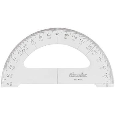 Imagem de Transferidor Acrílico 180° 15 cm 8115, Trident, Incolor