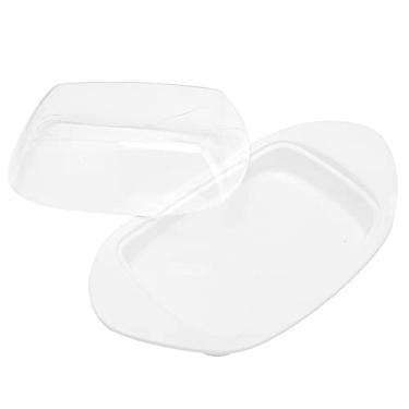 Imagem de Caixa de Manteiga, Manteigueira PP + Aço Inoxidável Durável Frescura Mantendo a Forma de Barco para Casa para Restaurante(Caixa de manteiga de barco branca)