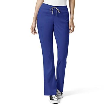 Imagem de Calça cargo feminina WonderWink PRO 5319 flare moderada (azul galáxia, 4GG)