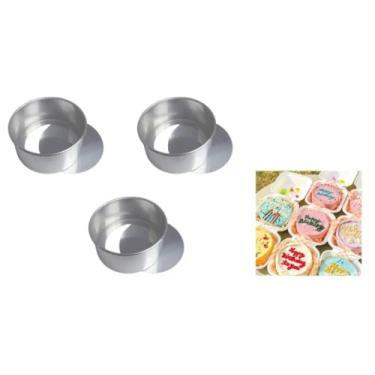 Imagem de Kit 3 Formas Para Bolo Bentô Cake Fundo Falso/Removível