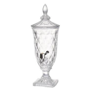 Imagem de Suqueira de vidro transparente relevo dimond com base 1,8L