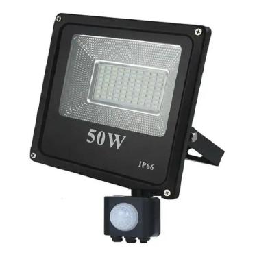 Imagem de Refletor Led Holofote 50W Com Sensor Presença E Fotocélula