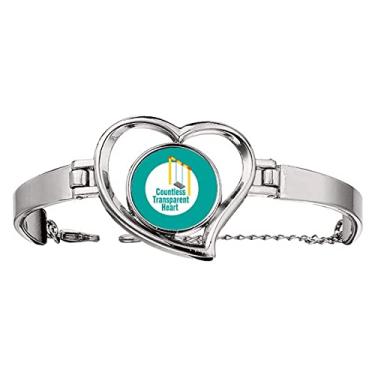 Imagem de N/A N/A Pulseira infantil mente puro céu azul coração joia pulseira pulseira de arame, medium, metal