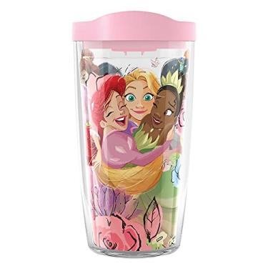Imagem de Tervis Disney - Princess Group Hug Made in USA Copo isolado de parede dupla mantém as bebidas frias e quentes, 473 ml, clássico
