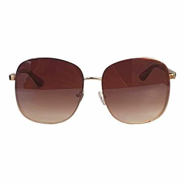 Imagem de Óculos de Sol Marrom Estilo Aviador Unissex