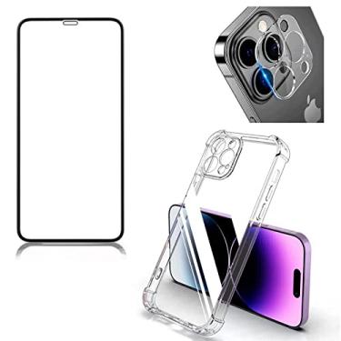 Imagem de Kit Capinha Anti Impacto + Película Cerâmica+ Película Câmera iPhone 8 11 13 Pro 14 Pro Max (iPhone 14 Pro Max)