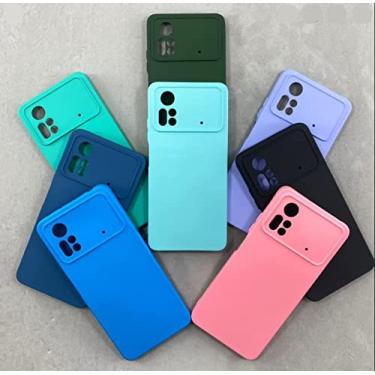 Imagem de Capa Case Capinha Anti Impacto Aveludada+ Pelicula De Vidro Temperado 9d Xiaomi Poco X4 Pro 5g (AZUL MARINHO)