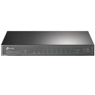 Imagem de Switch 10 Portas TP-Link - 8 portas Gigabit PoE - 1 porta SFP - TL-SG1210P