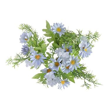 Imagem de Kasituny 1 buquê de flores falsas decoração de casa não murchas flores de seda artificial muito coloridas Azul