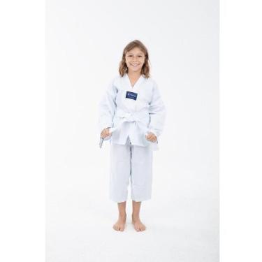 Imagem de Kimono Torah Dobok Taekwondo Reforçado Gola Branca - Infantil