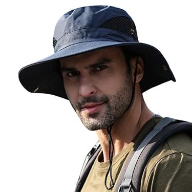 Imagem de Tingpai Chapéu de sol aba larga proteção UV chapéu de balde dobrável pa pesca caminhada acampamento