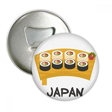 Imagem de Conjunto de sushi japonês tradicional abridor de garrafas ímã de geladeira emblema multifuncional