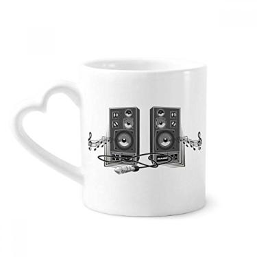 Imagem de Canção música alto-falante caixa padrão caneca café cerâmica copo coração vidro copo