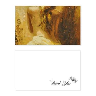 Imagem de Blonde Back Babe Girl Pretty Gal Cartão de agradecimento Papel de aniversário Saudação de casamento