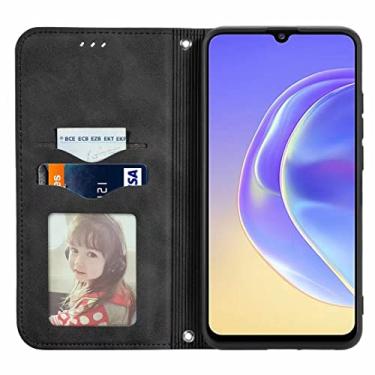 Imagem de BoerHang Capa para Motorola Edge 40 Pro, capa de couro carteira flip com slot para cartão, couro PU premium, capa de telefone com suporte para Motorola Edge 40 Pro.(Preto)